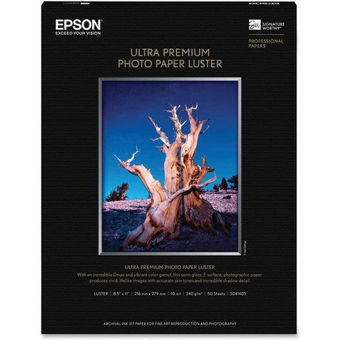 Epson Epson - Letter A Size (8.5 in x 11 in) 50 sheet(s) photo paper - for Expression ET-3600, Expression Home XP-434, Expression Premium XP-830, WorkForce ET-16500