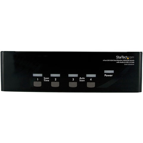 StarTech 4-Port DVI and VGA, USB KVM Switch with Audio and USB 2.0 Hub
