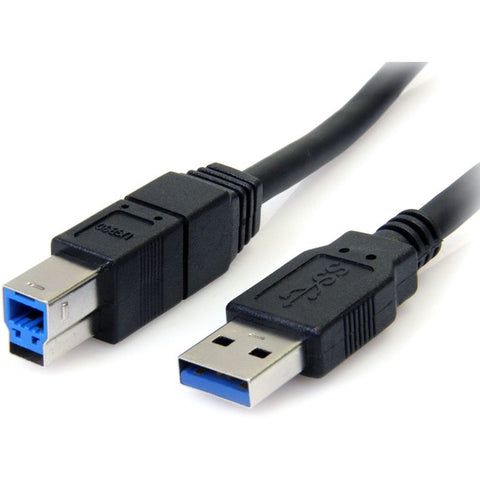 StarTech 6 ft Black SuperSpeed USB 3.0 Cable A to B - M/M