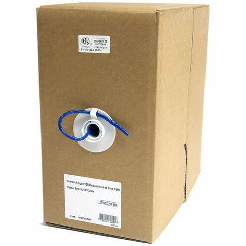 StarTech 1000 ft Bulk Roll of Gray CMR Cat5e Solid UTP Cable
