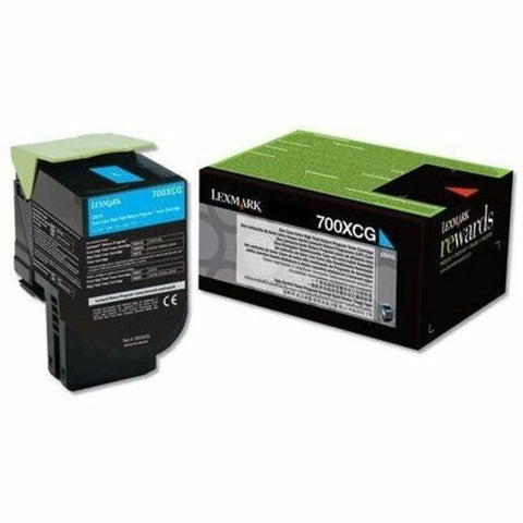 Lexmark Lexmark 700XCG - Extra High Yield - cyan - original - toner cartridge LRP, government GSA - TAA Compliant - for Lexmark CS510de, CS510dte
