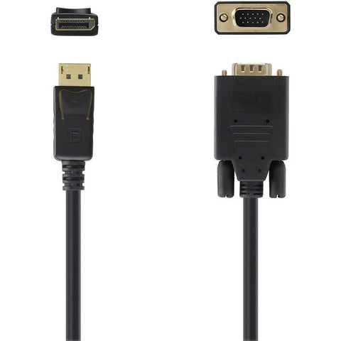 Belkin International, Inc Belkin - DisplayPort cable - DisplayPort (M) to HD-15 (VGA) (M) - 6 ft - for P/N: F4U097tt, F4U109tt