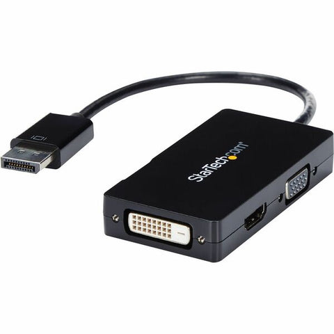 StarTech Travel A/V Adapter: 3-in-1 DisplayPort to VGA DVI or HDMI Converter