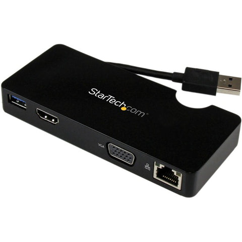 StarTech Travel Docking Station for Laptops - HDMI or VGA -USB 3.0