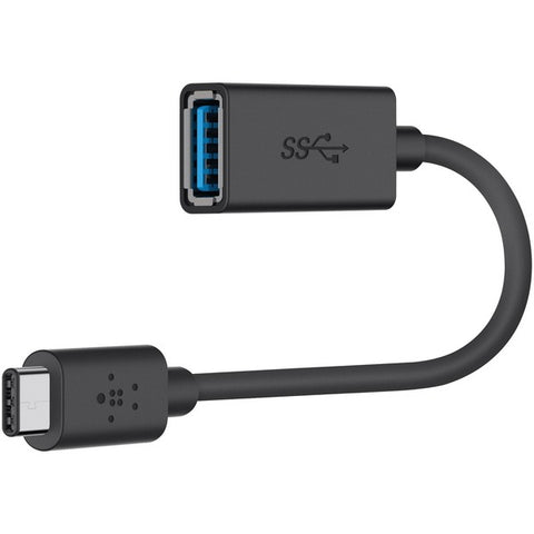 Belkin International, Inc Belkin 3.0 USB-C to USB-A Adapter - USB adapter - USB-C (M) reversible to USB Type A (F) - USB 3.0 - 3 A - black