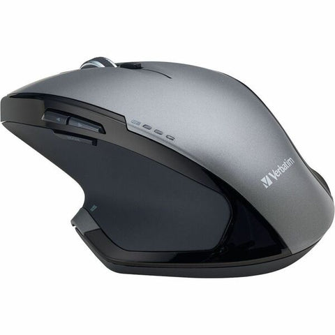 Verbatim America, LLC Verbatim Deluxe - Mouse - 8 buttons - wireless - 2.4 GHz - USB wireless receiver - graphite