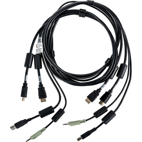 Vertiv Cybex - Video / USB / audio cable - stereo mini jack, USB Type B, HDMI (M) to USB, stereo mini jack, HDMI (M) - 6 ft - for Cybex SC940H
