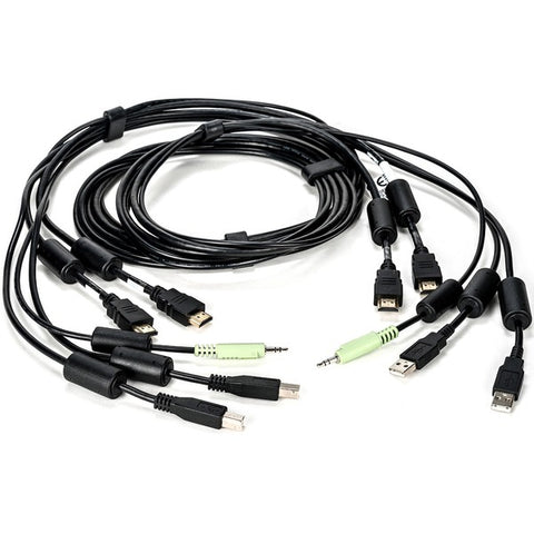Vertiv Liebert - Keyboard / video / mouse / audio cable - USB Type B, mini jack, HDMI (M) to USB, mini jack, HDMI (M) - 10 ft - for Cybex SC945H