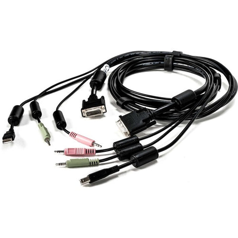 Vertiv Avocent - Video / USB / audio cable - stereo mini jack, USB Type B, DVI-D (M) to USB, stereo mini jack, DVI-D (M) - 6 ft - for Avocent SV220, SV240