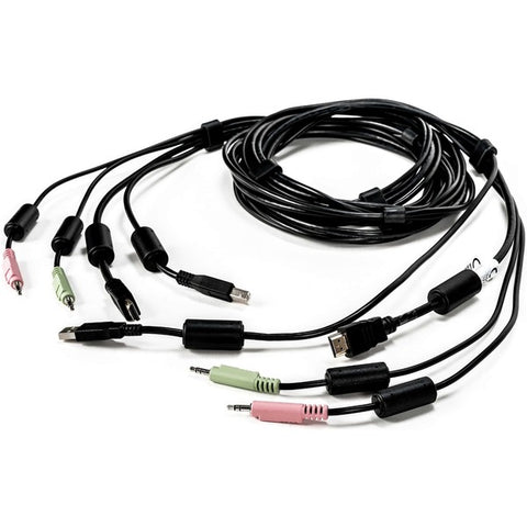 Vertiv Avocent - Keyboard / video / mouse / audio cable - USB Type B, mini jack, HDMI (M) to USB, mini jack, HDMI (M) - 10 ft - for Avocent SV220H, SV240H
