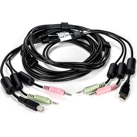 Vertiv Avocent - USB / audio cable - stereo mini jack, USB Type B (M) to USB, stereo mini jack (M) - 10 ft - for Avocent SVKM120