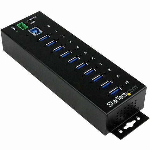 StarTech 10-Port Industrial USB 3.0 Hub - ESD and Surge Protection