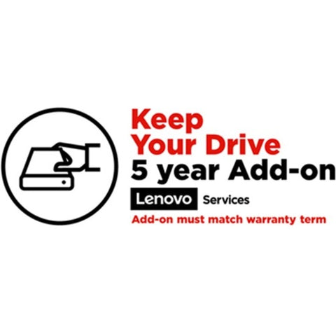 Lenovo Lenovo Keep Your Drive Add On - Extended service agreement - 5 years - for S200z, S400z, S500z, ThinkCentre M700z, M73z, M800z, M810z, M820z AIO, ThinkSmart Hub 500