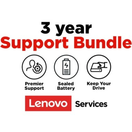 Lenovo Lenovo Onsite + Keep Your Drive + Sealed Battery + Premier Support - Extended service agreement - parts and labor - 3 years - on-site - response time: NBD - for (1-year pick-up & return): ThinkBook 13s G2 ITL, 14 G2 ARE, 14 G2 ITL, 15, 15 G2 ARE, 1