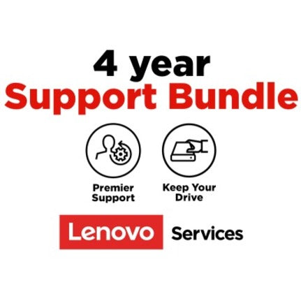Lenovo Lenovo Onsite + Keep Your Drive + Premier Support - Extended service agreement - parts and labor - 4 years - on-site - response time: NBD - for (1-year onsite): S510, ThinkCentre M625, M630, M70, M700, M715q (2nd Gen), M71X, M72X, M75, M75n IoT, M7