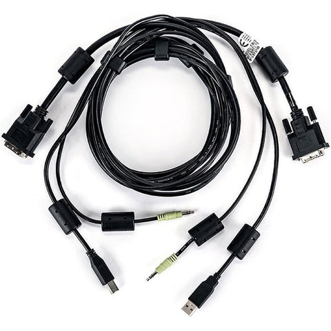 Vertiv Cybex - Video / USB / audio cable - stereo mini jack, USB Type B, DVI-D (M) to USB, stereo mini jack, DVI-D (M) - 6 ft - for Cybex SC840, SC840D, SC840H