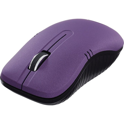 Verbatim America, LLC Verbatim Wireless Optical Notebook Mouse Commuter Series - Mouse - optical - 3 buttons - wireless - 2.4 GHz - USB wireless receiver - matte purple