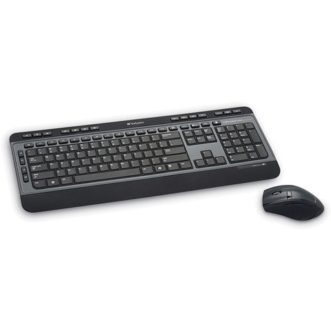 Verbatim America, LLC Verbatim Wireless Multimedia Keyboard and 6-Button Mouse Combo - Keyboard and mouse set - wireless - 2.4 GHz - black