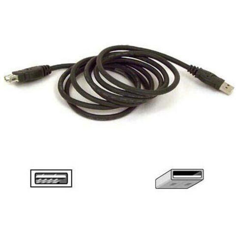 Belkin International, Inc Belkin 6ft USB A/A 2.0 Extension Cable, M/F, 480Mps - USB extension cable - USB (M) to USB (F) - USB 2.0 - 6 ft - molded