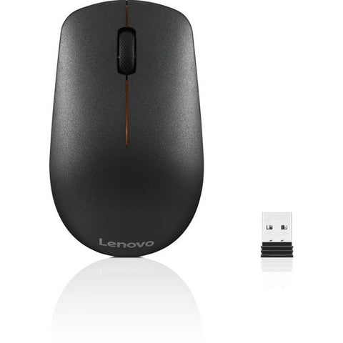 Lenovo Lenovo 400 - Mouse - right and left-handed - optical - 3 buttons - wireless - 2.4 GHz - USB wireless receiver - black - for IdeaCentre AIO 3 24, 3 27, IdeaPad 1 14, 3 14, ThinkBook 14 G4+ IAP, 14s Yoga G2 IAP, V15