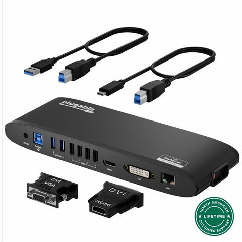 Plugable Technologies USB 3.0 Dual Monitor Horizontal Docking Station