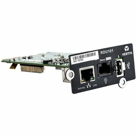Vertiv Liebert Intellislot Communications Card - Remote management adapter - 10/100 Ethernet x 1 - for P/N: GXT5-6000MVRT4UXLN, GXT5-6KL630RT5UXLN, GXT5-8000HVRT5UXLN, GXT5-8000MVRT6UXLN
