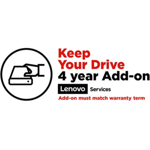 Lenovo Lenovo Keep Your Drive Add On - Extended service agreement - 4 years - for Flex 14, 15, IdeaPad 5 14IIL05, 5 15IIL05, S340-14, S540-13, S540-14IML Touch, S540-15
