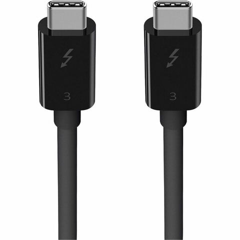 Belkin International, Inc Belkin Thunderbolt 3 - Thunderbolt cable - USB-C (M) to USB-C (M) - USB 3.1 Gen 2 / Thunderbolt 3 / DisplayPort 1.2 - 2.6 ft - black - for P/N: F4U109tt
