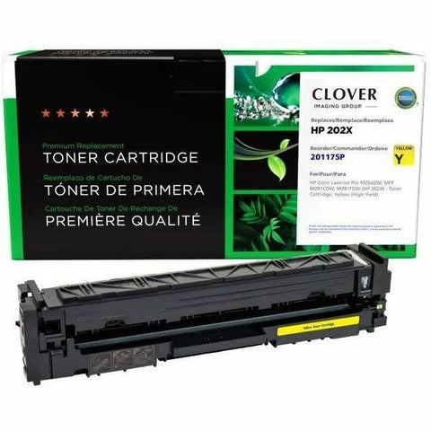 Clover Technologies Group, LLC Remanufactured High Yield Yellow Toner Cartridge for HP CF502X (HP 202X)