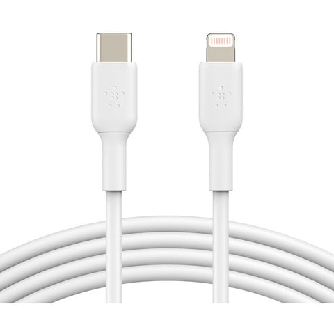 Belkin International, Inc Belkin BOOST CHARGE - Lightning cable - USB-C male to Lightning male - 3.3 ft - white - USB Power Delivery (18W) - for Apple iPad/iPhone/iPod (Lightning)