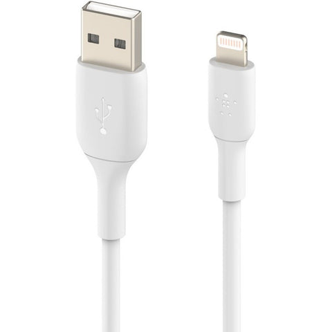 Belkin International, Inc Belkin BOOST CHARGE - Lightning cable - Lightning male to USB male - 6.6 ft - white - for Apple 10.5-inch iPad Pro, 12.9-inch iPad Pro (2nd generation), iPhone 11, 11 Pro, 11 Pro Max, 8, XR, XS, XS Max