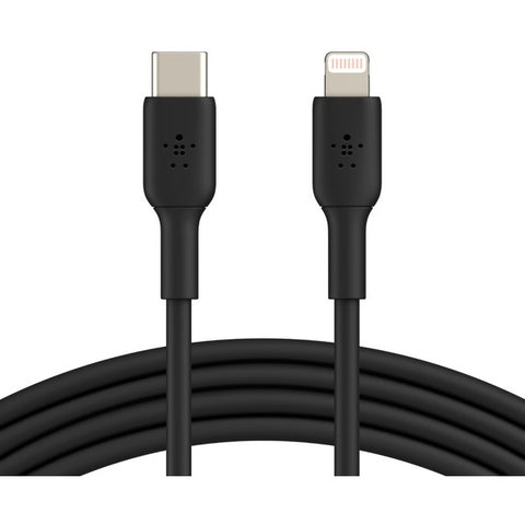 Belkin International, Inc Belkin BOOST CHARGE - Lightning cable - USB-C male to Lightning male - 3.3 ft - black - USB Power Delivery (18W) - for Apple iPad/iPhone/iPod (Lightning)