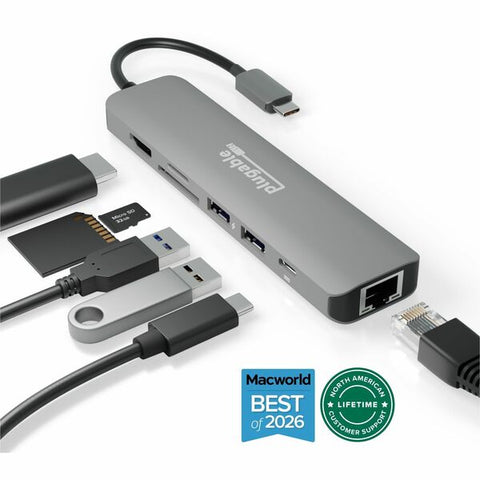 Plugable Technologies USB-C 7-in-1 Hub with Ethernet