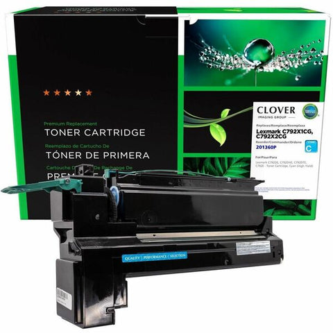Clover Technologies Group, LLC Clover Imaging Remanufactured High Yield Cyan Toner Cartridge for Lexmark C792