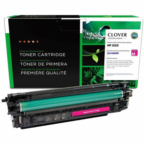 Clover Technologies Group, LLC Clover Imaging Remanufactured High Yield Magenta Toner Cartridge (Reused OEM Chip) for HP W2123X (HP 212X)