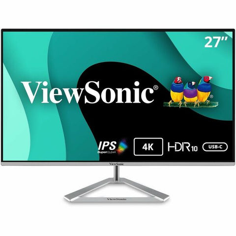 Viewsonic Corporation 27" 4K UHD Thin-Bezel IPS Monitor with USB-C, HDMI, and DisplayPort