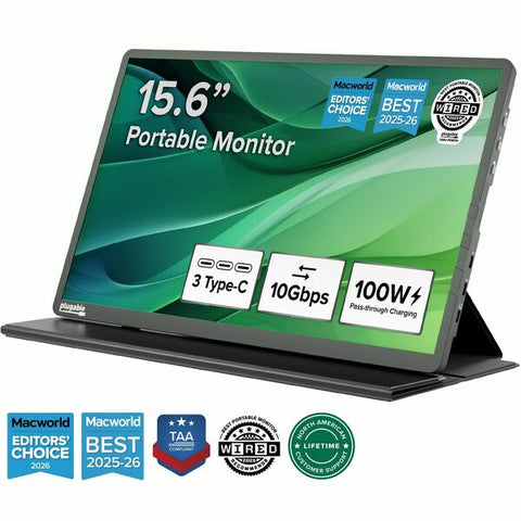 Plugable Technologies 15.6" USB-C Portable Display With Folding Travel Cover
