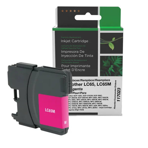 Clover Technologies Group, LLC Remanufactured High Yield Magenta Ink Cartridge (Alternative for Brother LC61M LC65M) (750 Yield)
