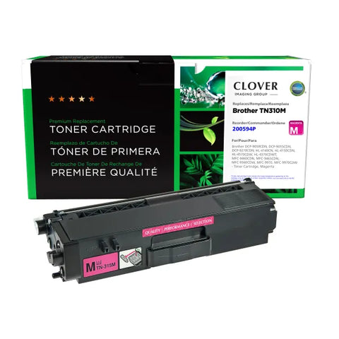 Clover Technologies Group, LLC Remanufactured Magenta Toner Cartridge (Alternative for Brother TN310M) (1500 Yield)