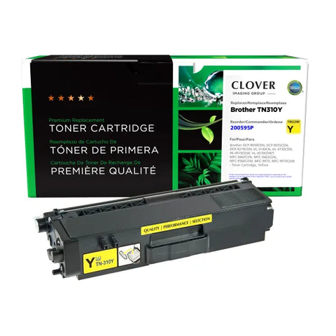 Clover Technologies Group, LLC Remanufactured Yellow Toner Cartridge (Alternative for Brother TN310Y) (1500 Yield)
