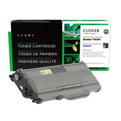 Clover Technologies Group, LLC Remanufactured Toner Cartridge (Alternative for Brother TN330) (1500 Yield)