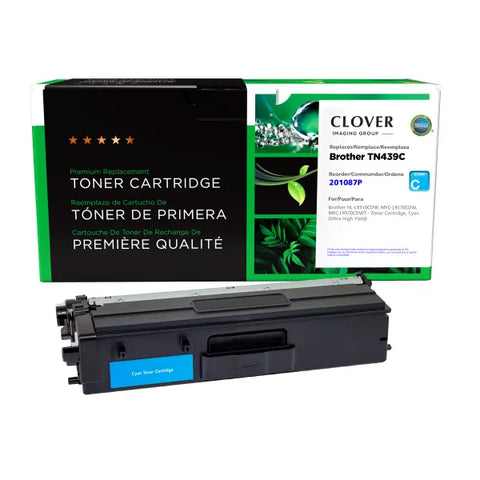 Clover Technologies Group, LLC Remanufactured Ultra High Yield Cyan Toner Cartridge for Brother TN439C