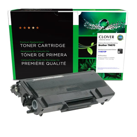Clover Technologies Group, LLC Remanufactured Toner Cartridge (Alternative for Brother TN670) (7500 Yield)