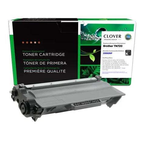 Clover Technologies Group, LLC Remanufactured Toner Cartridge (Alternative for Brother TN720) (3000 Yield)