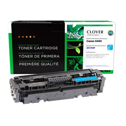Clover Technologies Group, LLC Clover Imaging Remanufactured High Yield Cyan Toner Cartridge for Canon 1245C001 (045 H)