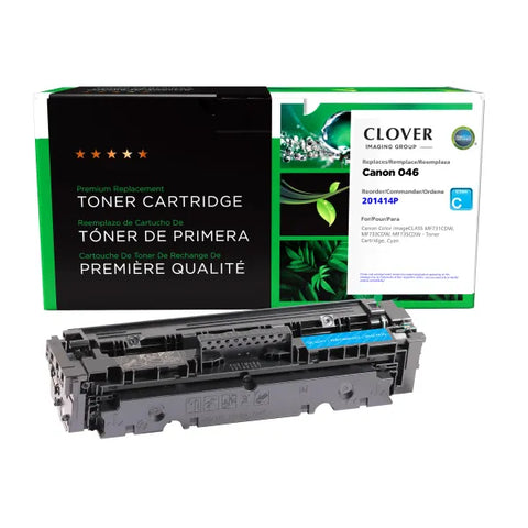 Clover Technologies Group, LLC Clover Imaging Remanufactured Cyan Toner Cartridge for Canon 1249C001 (046)
