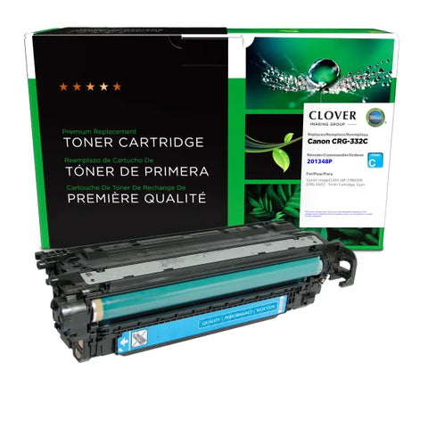 Clover Technologies Group, LLC Clover Imaging Remanufactured Cyan Toner Cartridge for Canon 6262B012 (CRG-332C)