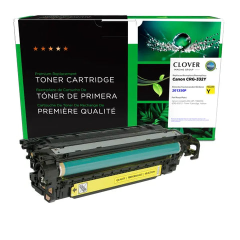 Clover Technologies Group, LLC Clover Imaging Remanufactured Yellow Toner Cartridge for Canon 6260B012 (CRG-332Y)