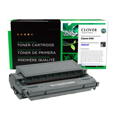 Clover Technologies Group, LLC Remanufactured High Yield Toner Cartridge for Canon 1491A002AA (E40)