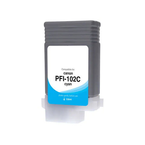 Epson WF Non-OEM New Cyan Wide Format Ink Cartridge for Canon PFI-102 (0896B001)